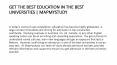 GET THE BEST EDUCATION IN THE BEST UNIVERSITIES | MAPMYSTUDY PowerPoint PPT Presentation