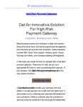 Get An Innovative Solution For High-Risk Payment Gateway PowerPoint PPT Presentation