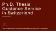 100% Unique PhD Thesis Writing Help in Switzerland PowerPoint PPT Presentation
