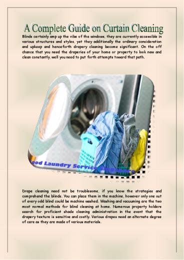 A Complete Guide on Curtain Cleaning