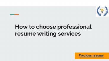 Professional resume writing services