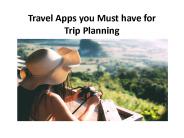 Travel Apps you Must have for Trip Planning