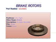 Brake Rotors