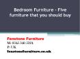 Bedroom Furniture - Five furniture that you should buy