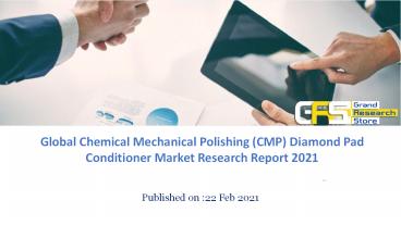 Mechanical Polishing Diamond Pad Conditioner
