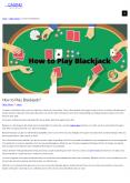 How to Play Blackjack? PowerPoint PPT Presentation