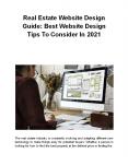 Real Estate Website Design Guide: Best Website Design Tips To Consider In 2021