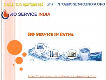 RO Service in Patna| RO Water Purifier Service:9297-909192
