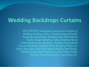 Wedding backdrop curtains