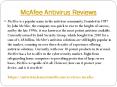 McAfee Antivirus Reviews PowerPoint PPT Presentation