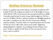 McAfee Antivirus Reviews