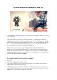 Video Production Companies in Dubai 2021 PowerPoint PPT Presentation