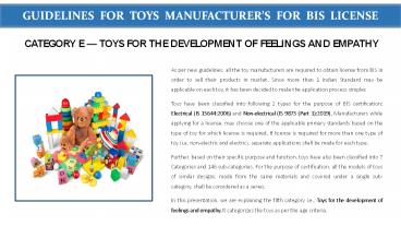 Toys for the Development of Feelings and Empathy