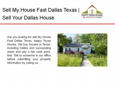 Sell House Fast Dallas | Affordable Housing Dallas