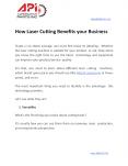 How Laser Cutting Benefits your Business PowerPoint PPT Presentation