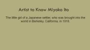 Artist to Know: Miyoko Ito