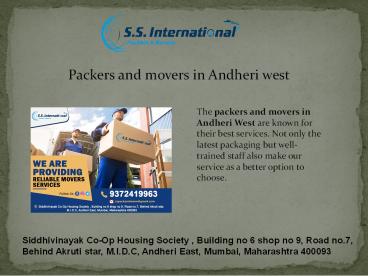 Packers and movers in Mumbai