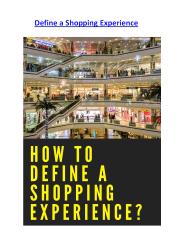 Define a shopping experience