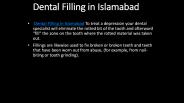 Dental Filling in Islamabad