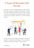 5 Types of Dynamics 365 Portals PowerPoint PPT Presentation