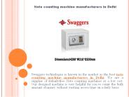 Note Counting Machine Manufacturers in Delhi