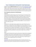 Top 5 Collaboration Software for Small Businesses PowerPoint PPT Presentation