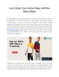 Let’s Style Your Active Wear with the Best Offers
