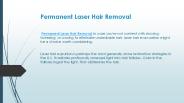Permanent Laser Hair Removal