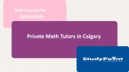Private Math Tutors in Calgary (1)