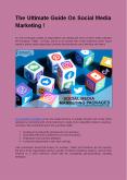 The Ultimate Guide On Social Media Marketing ! PowerPoint PPT Presentation