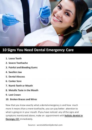 10 Signs You Need Dental Emergency Care
