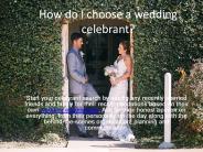How do I choose a wedding celebrant?
