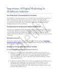 Importance Of Digital Marketing In Healthcare Industry PowerPoint PPT Presentation