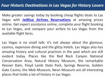 Four Historic Destinations in Las Vegas for History Lovers presentation ...