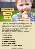 Summertime Laundry Stains PowerPoint PPT Presentation