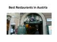 Best Restaurants in Austria  PowerPoint PPT Presentation
