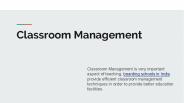 Classroom Management