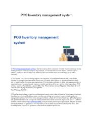 POS Inventory management system