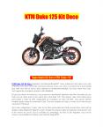 KTM Duke 125 Kit Deco PowerPoint PPT Presentation
