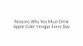Reasons Why You Must Drink Apple Cider Vinegar Every Day PowerPoint PPT Presentation