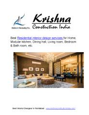 recidiantal interior designers in Faridabad