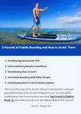 5 Hazards of Paddle Boarding and How to Avoid Them PowerPoint PPT Presentation