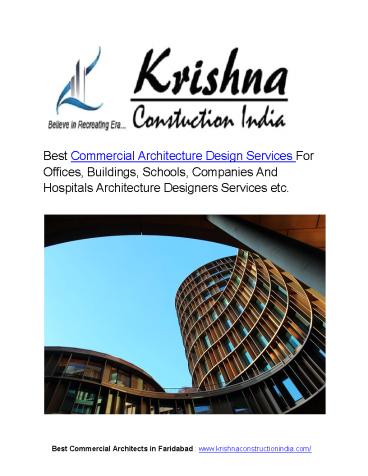 best architecture services in Faridabad