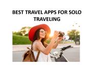 BEST TRAVEL APPS FOR SOLO TRAVELING
