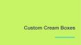 Cosmetic Cream Packaging PowerPoint PPT Presentation