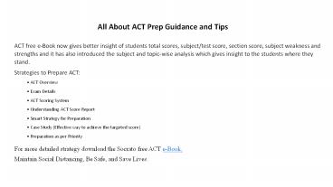 All About ACT Prep Guidance and Tips (1)