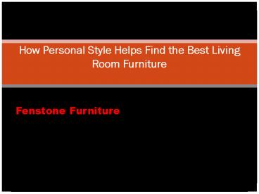 Living Room Furniture – Decorate Your Living Room With Contemporary ...