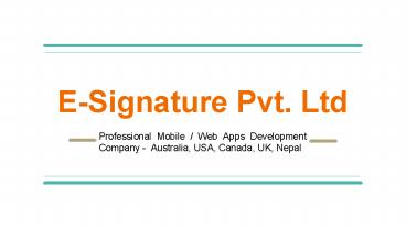 Esignature - Website Design and Web Development Services