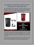 Choosing the Top Quality and World Class Catering Urn at Affordable Price PowerPoint PPT Presentation