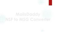 MailsDaddy NSF to MSG Converter